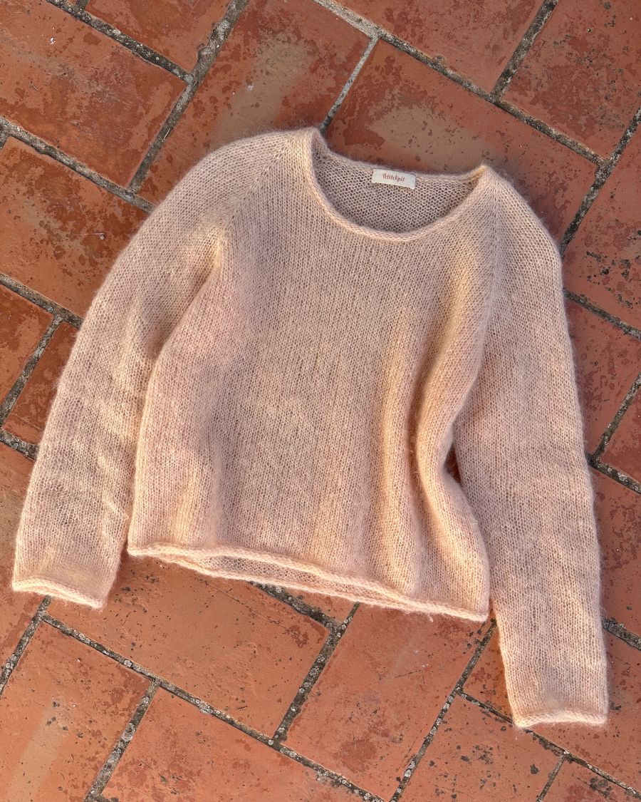 Stickpaket - Petite Knit: Cumulus Bluse O-neck (med Tilia)
