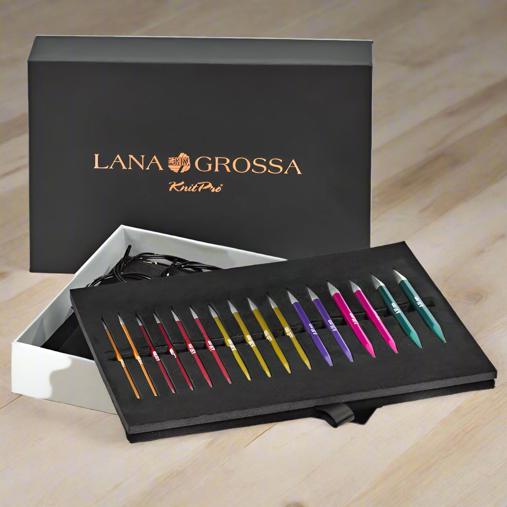 Set med rundstickor i många storleker