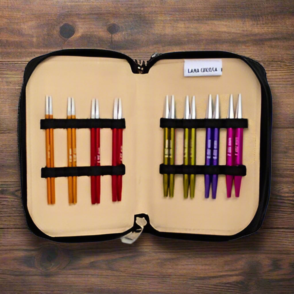 Set med rundstickor i många storleker