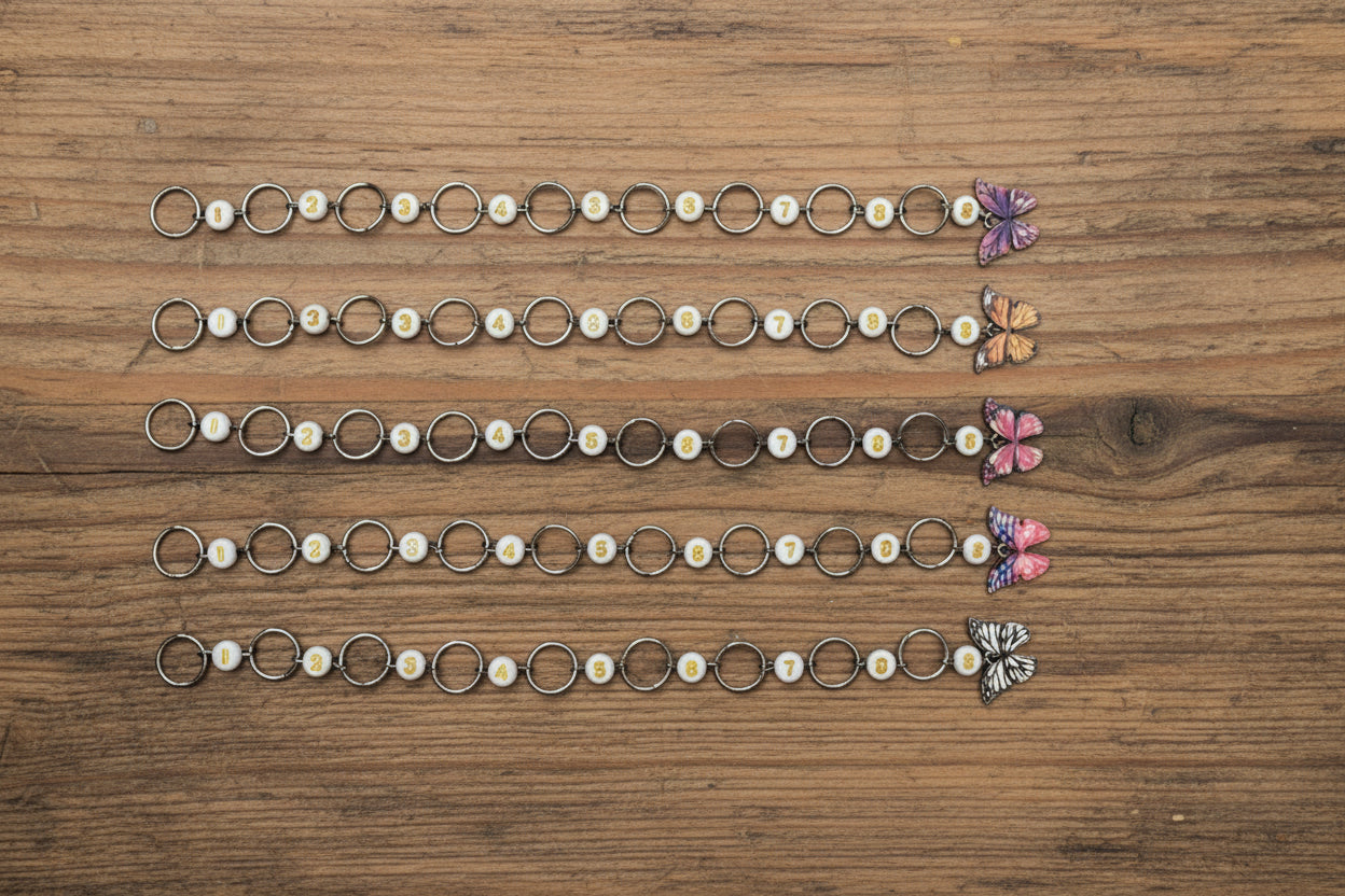 Varvräknare - kedja med fjäril