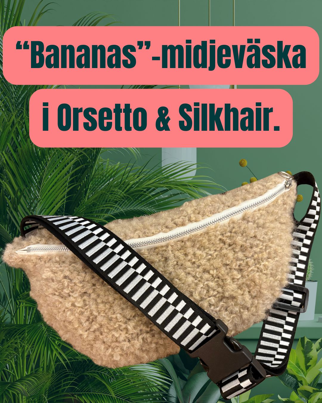 Stickpaket: "Bananas"-midjeväska