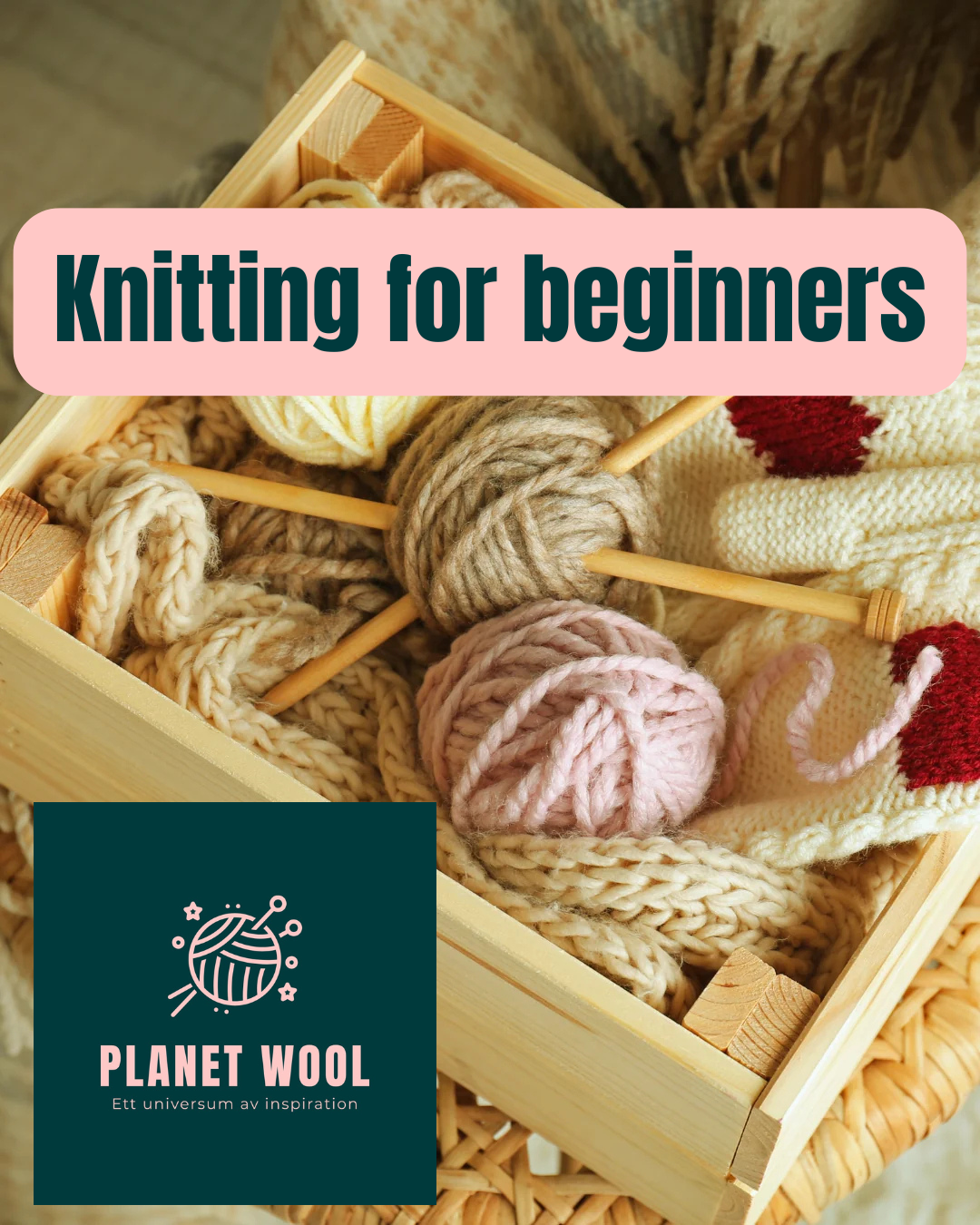 (IN ENGLISH) Knitting for Beginners (29/9 & 6/10, 5-7 PM)
