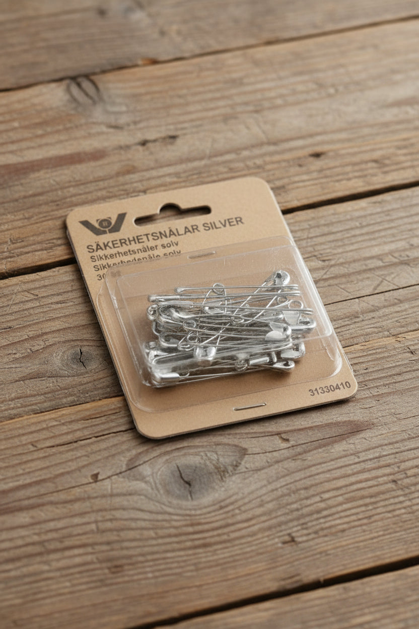 Säkerhetsnålar i olika storlekar (32 stk)