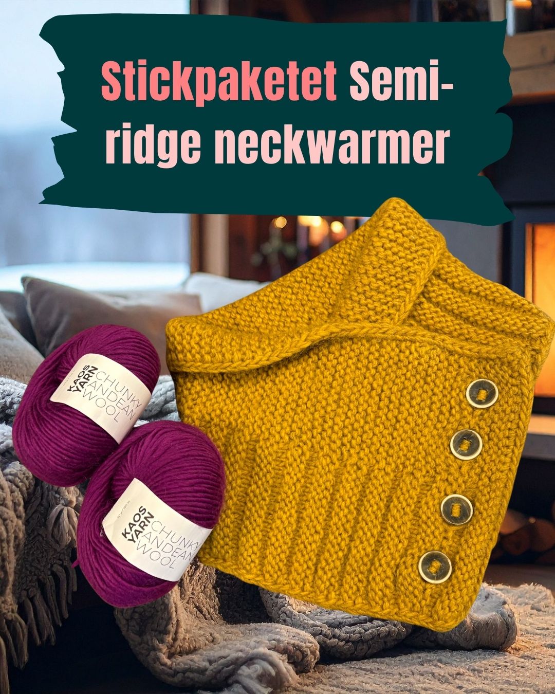 Stickpaket: Semi-Ridge Neckwarmer (MONDIAL Bio Lana)
