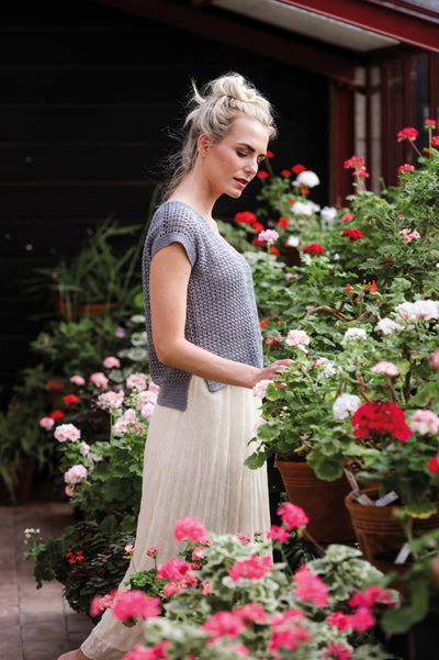 Virkpaket - Rosenmalva med lite glitter (Filo Lurex)