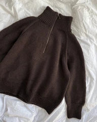 Petite Knit: Zipper Sweater Light